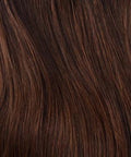 Brown curled hair extension swatch, natural finish, Prolonged Hair exclusive supply chain