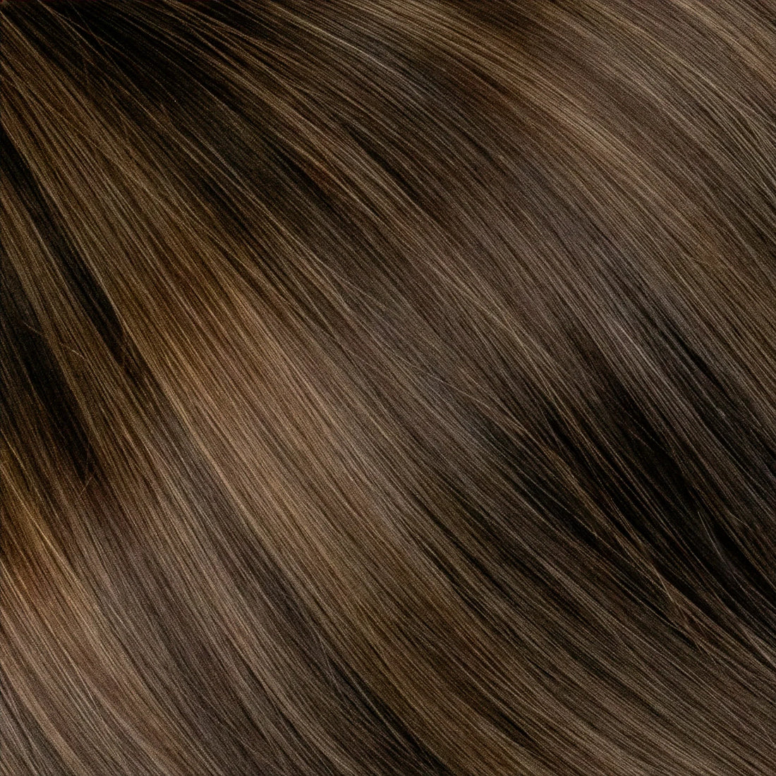 Close-up of deep brown Prolonged Hair strands